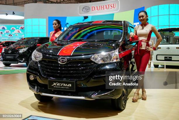 Daihatsu Xenia is displayed at GAIKINDO Indonesia International Auto Show 2018 at Indonesia Convention Exhibition , Banten in Indonesia on August 3,...