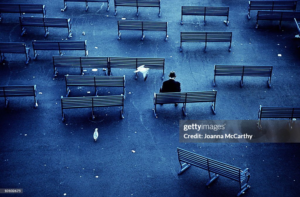 MAN ON BENCH