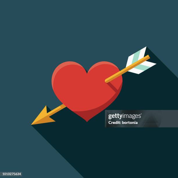 love flat design france icon - cupid stock illustrations