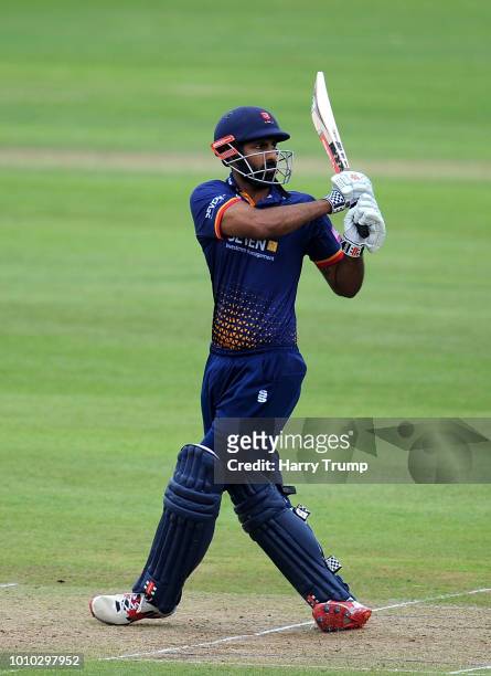 Varun Chopra of Essex Eagles bats during the Vitality Blast match between Somerset and Essex Eagles at the Cooper Associates County Ground on August...