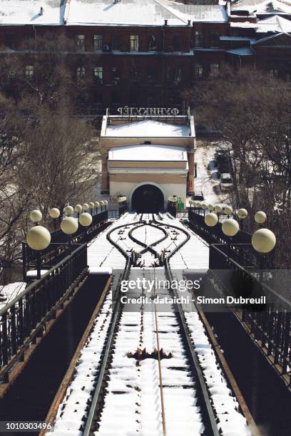 vladivostok funicular - vladivostok stock pictures, royalty-free photos & images