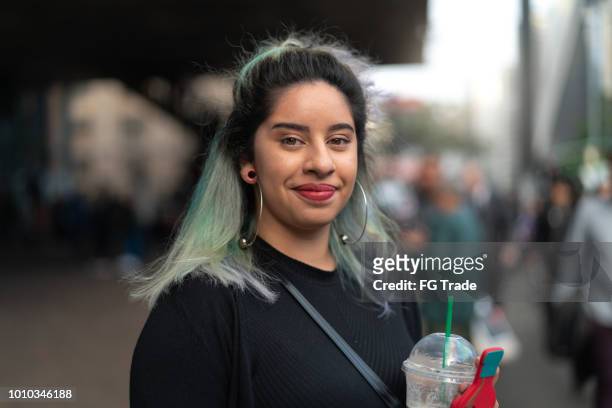 Young Woman in the City Portrait