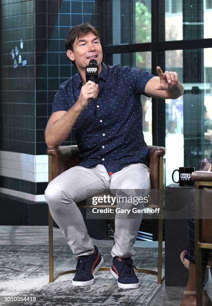 Actor Jerry O'Connell visits Build Series with event moderator Brittany Jones-Cooper to discuss the Canadian TV series 'Carter' at Build Studio on...