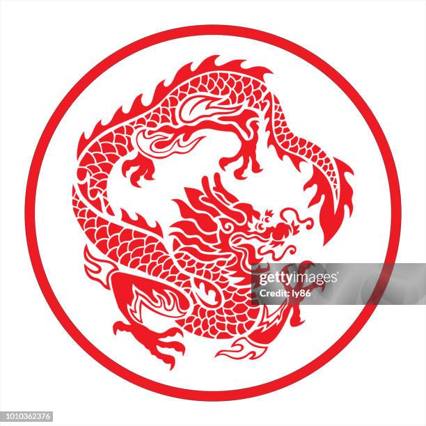 dragon - chinese dragon stock illustrations