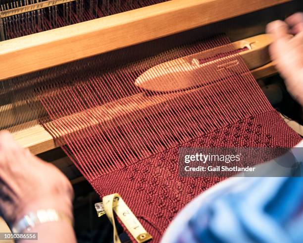 hand weaving - weaving shuttle stock pictures, royalty-free photos & images