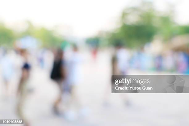 defocus background of public exhibition in trade show . abstract background used for business. - trade show ストックフォトと画像