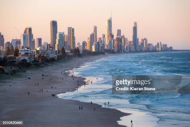 surfers paradise on the gold coast - queensland stock pictures, royalty-free photos & images