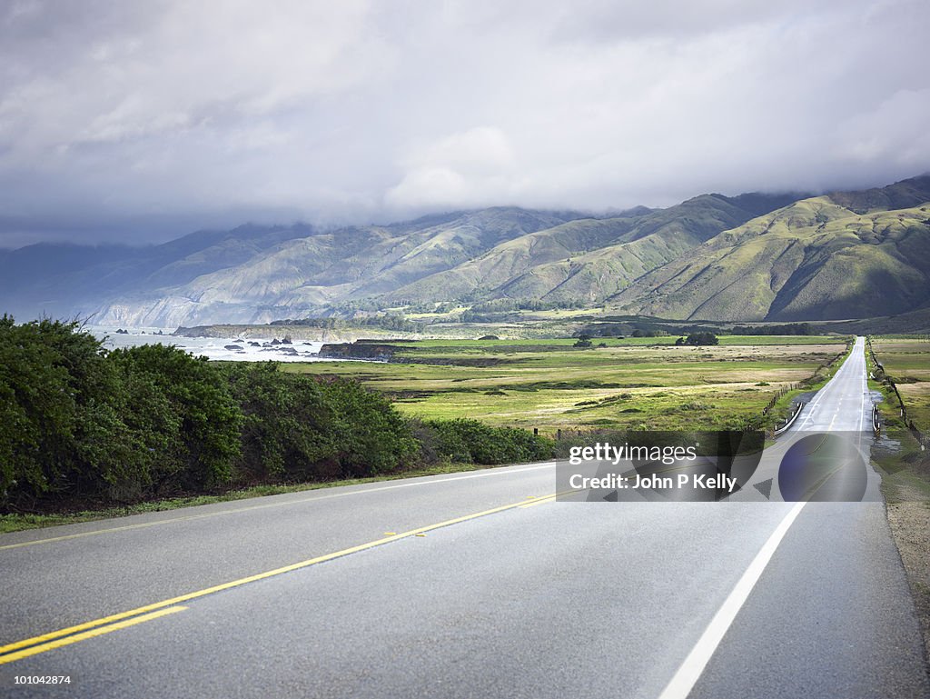 Two-lane coastal road