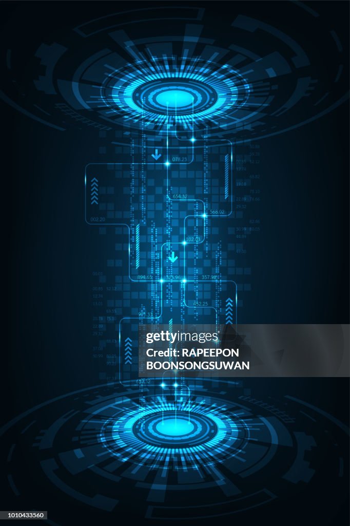 Transfer Of Digital Data From The Database High-Res Vector Graphic ...