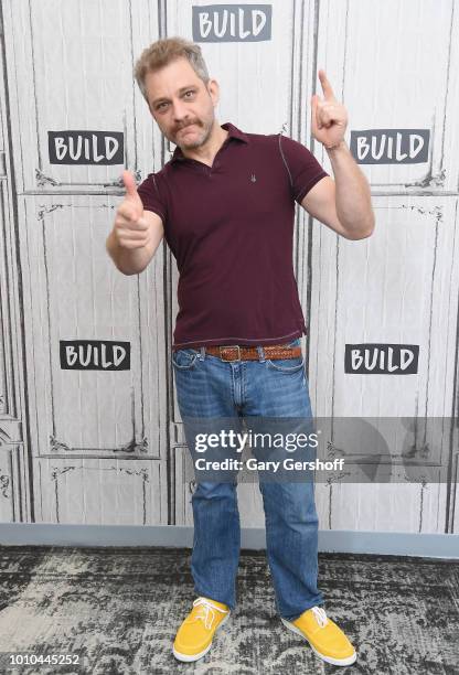 Composer Jeff Marx visits Build Series to discuss the Broadway show "Avenue Q" at Build Studio on August 3, 2018 in New York City.