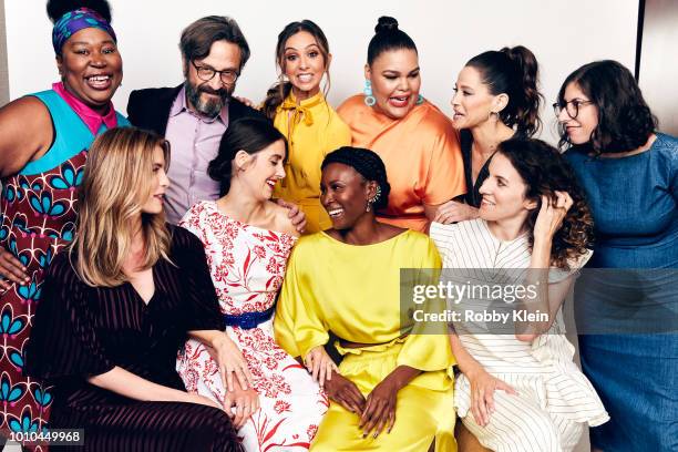 Actors Kia Stevens, Marc Maron, Britt Baron, Britney Young, creator Carly Mensch actors Betty Gilpin, Alison Brie, Sydelle Noel and creator Liz...