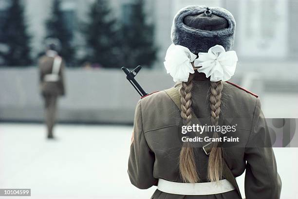 honor guards, siberia, russia - russian lady stock pictures, royalty-free photos & images