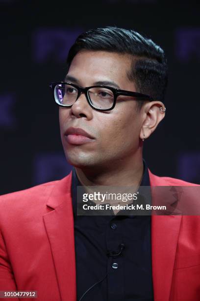 Co-creator/executive producer/writer Steven Canals speaks onstage at the 'Pose' panel during the FX Network portion of the Summer 2018 TCA Press Tour...