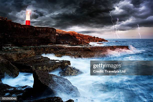 portland bill lighthouse - insel portland england stock-fotos und bilder