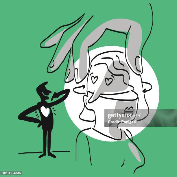 hypnotische liebe attraktion - hypnose stock-grafiken, -clipart, -cartoons und -symbole