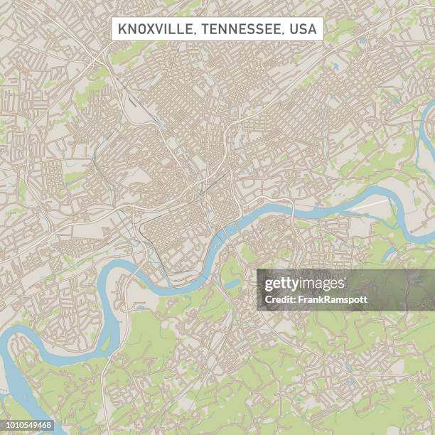 諾克斯維爾田納西美國城市街道地圖 - knoxville tennessee 幅插畫檔、美工圖案、卡通及圖標