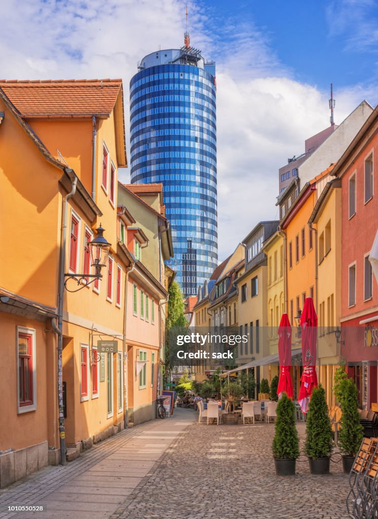 Wagnergasse and tower Jena