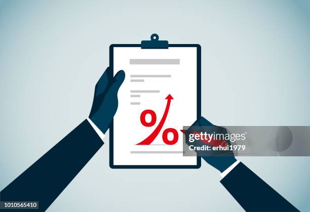 percentage - interest rate stock illustrations