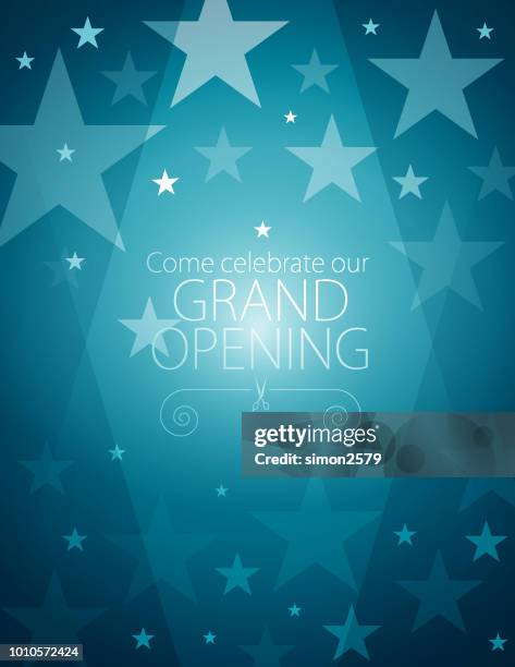 stockillustraties, clipart, cartoons en iconen met grand opening uitnodiging ontwerp - grand opening party