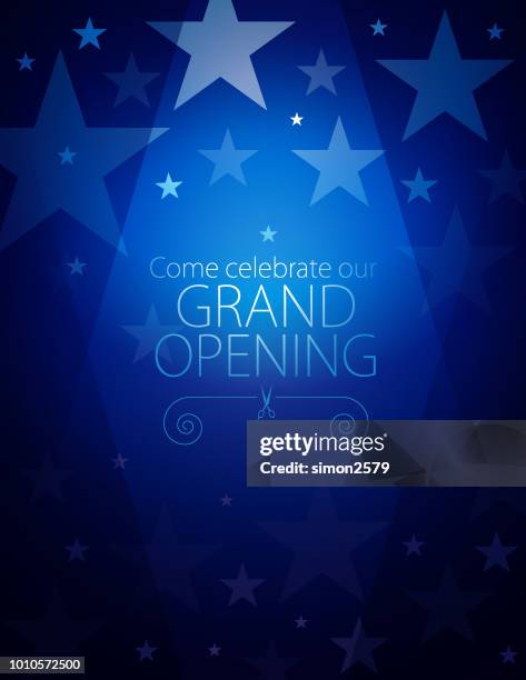 grand opening invitation design - star award stock illustrations