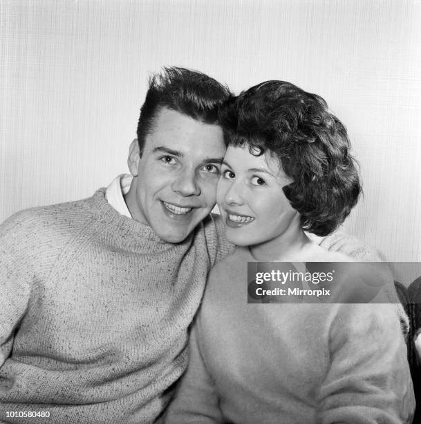 Marty Wilde with his sweetheart Joyce Baker. They are to be married tomorrow, 1st December 1959.