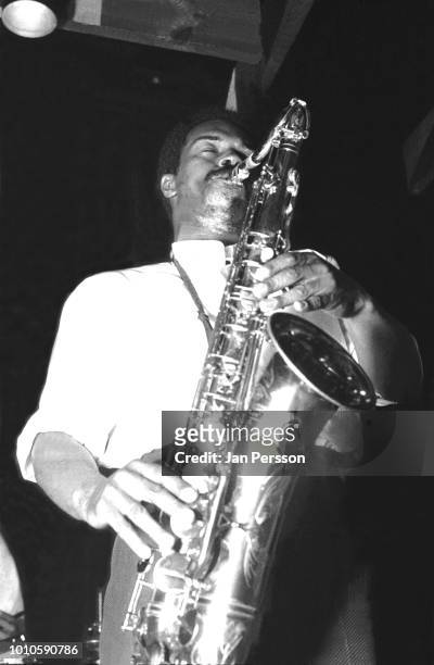 American jazz saxophonist Albert Ayler performing at Jazzhouse Montmartre Copenhagen 1962.