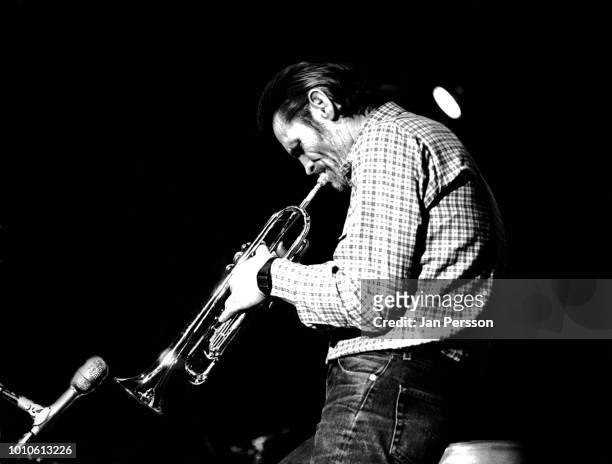 American jazz trumpeter Chet Baker performing at Jazzhouse Montmartre Copenhagen February 1983.
