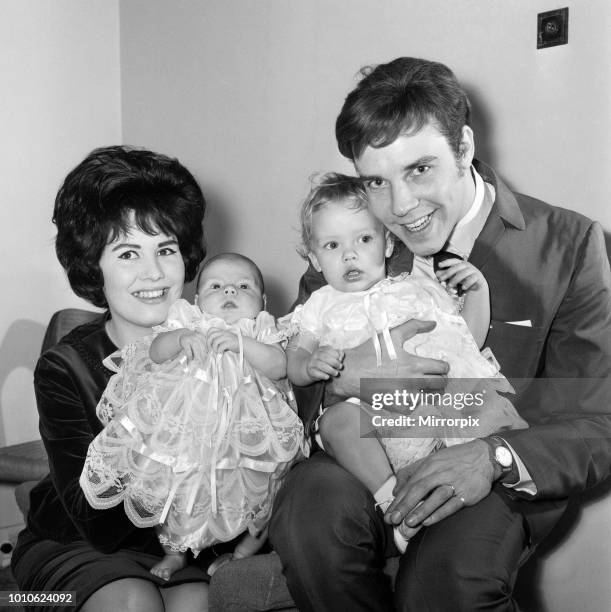 Singer Marty Wilde and his wife Joyce at home in Chiswick after the christening of their children, Kim aged one, and Ricky, six weeks, 17th December...