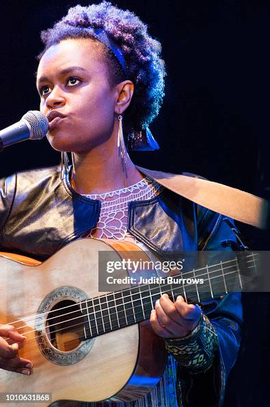 Meclit Meklit performs on stage at the Womad Festival 2018 at Charlton Park ...