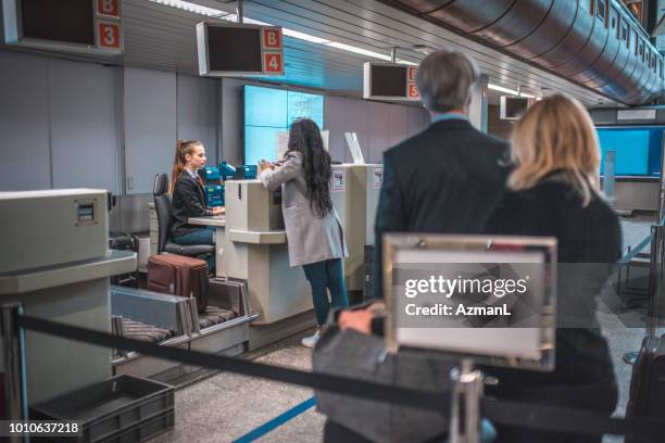 Check In Airplane Ticket Counter Queue Photos and Premium High Res Pictures - Getty Images