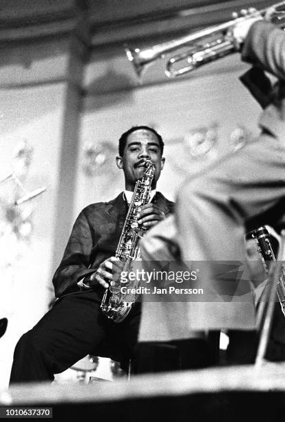 American jazz saxophonist Eric Dolphy performing at Odd Fellow Palaeet Copenhagen Denmark 1964.