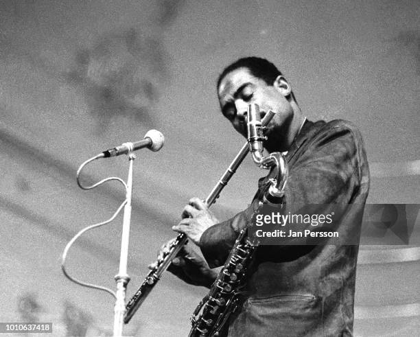 American jazz saxophonist Eric Dolphy performing at Odd Fellow Palaeet Copenhagen Denmark 1964.