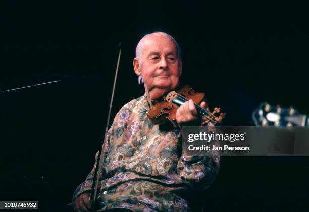 Stephane Grappelli performing at North Sea Jazzfestival Den Haag The Netherlands July 1993.