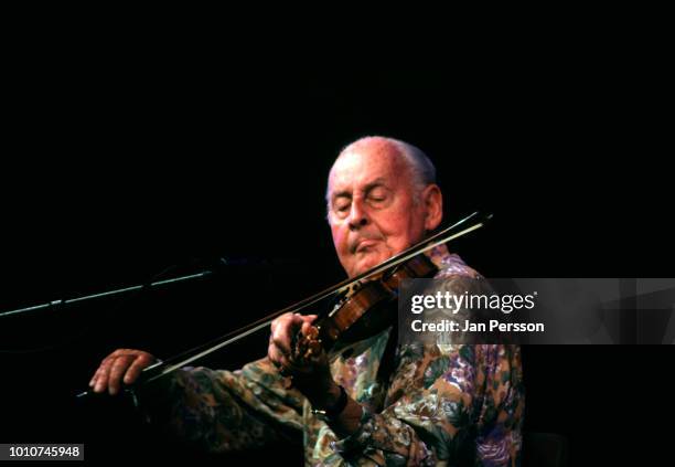 Stephane Grappelli performing at North Sea Jazzfestival Den Haag The Nethelands July 1993.