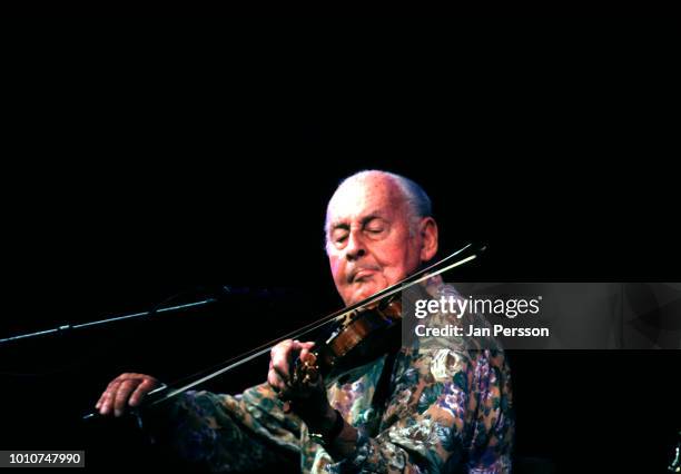 Stephane Grappelli performing at North Sea Jazzfestival Den Haag The Netherlands July 1993.
