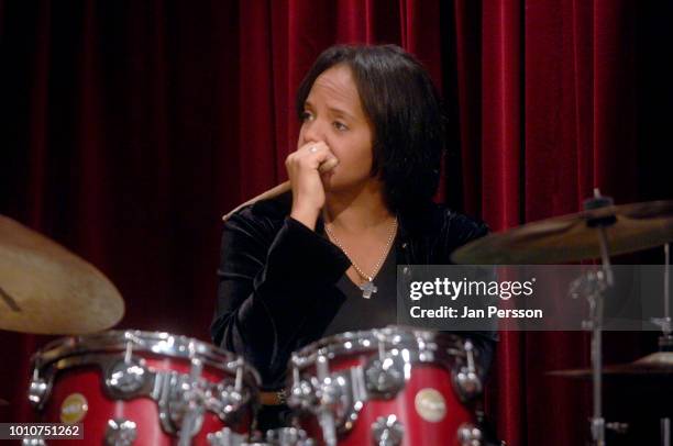 Terri Lyne Carrington Jazzhouse Montmartre, November 18, 2011. American female American jazz drummer.