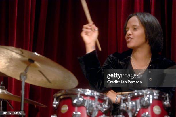 Terri Lyne Carrington Jazzhouse Montmartre, November 18, 2011. American female American jazz drummer.