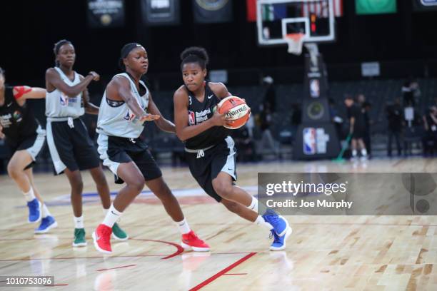 Campers of the Girls BWB All-Star Game takes place prior to the NBA Africa Game 2018 as part of the Basketball Without Boarders Africa program on...