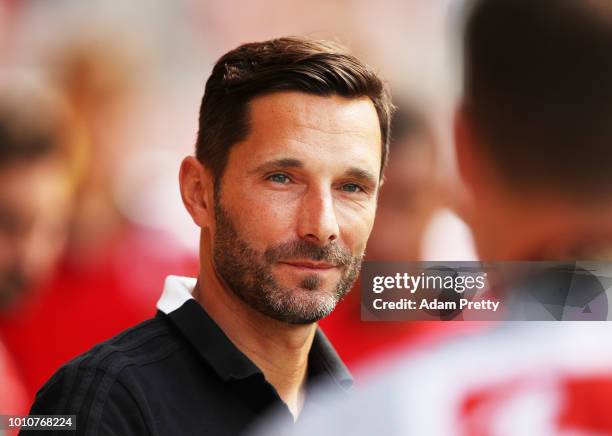 Stefan Leitl head coach of Ingolstadt 04 during the Second Bundesliga match between SSV Jahn Regensburg and FC Ingolstadt 04 at Continental Arena on...