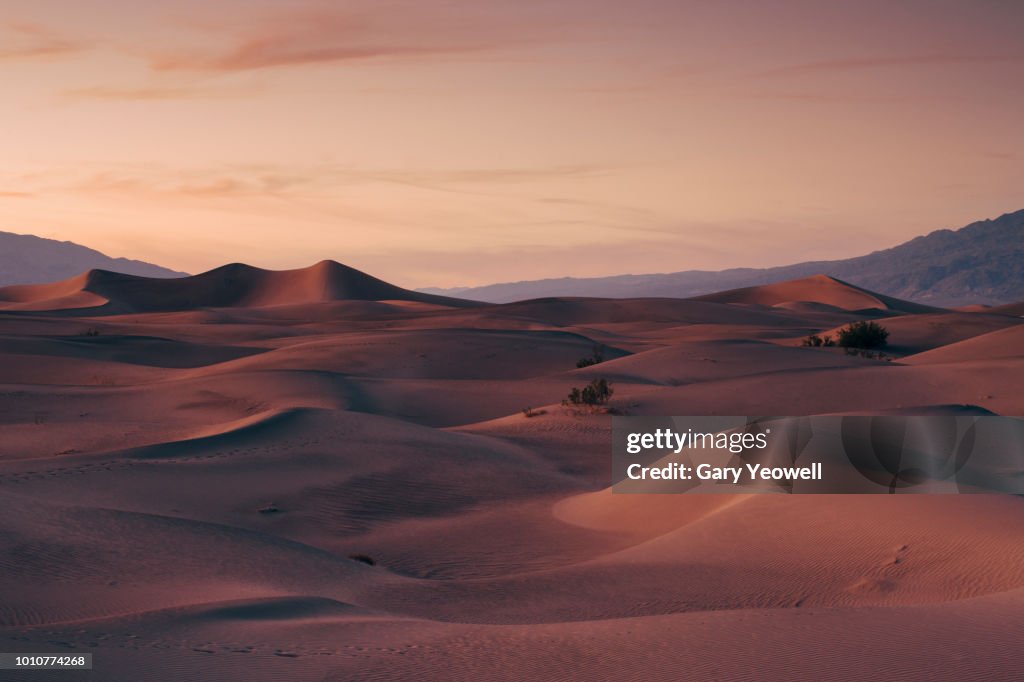 Sand dune formations of Death Valley National Park