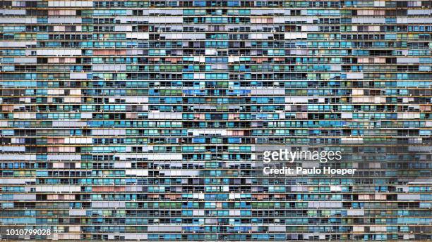 stacked windows in montevideo - uruguay stock pictures, royalty-free photos & images