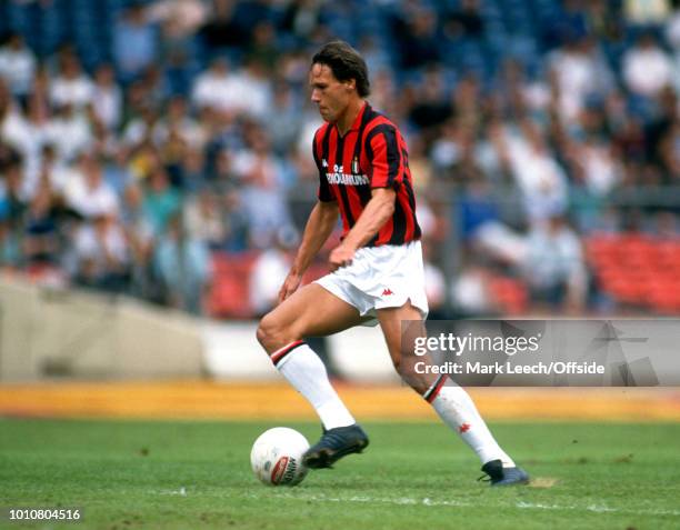 August 1988 - London - Makita International Football Tournament - AC Milan v Tottenham Hotspur - Marco Van Basten of AC Milan -