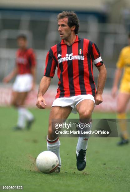 August 1988 - London - Makita International Football Tournament - AC Milan v Tottenham Hotspur - Franco Baresi of AC Milan -