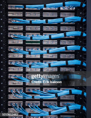 Blue cables in network server Blue cables in network server