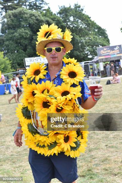 Crowd scene during Day 3 of during Bestival 2018 at Lulworth Estate on August 4, 2018 in Lulworth Camp, England.