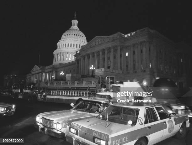 An explosion rocked the Senate side of the Capitol about the same time a caller to the Washington Post warned of bomb in the building would explode...