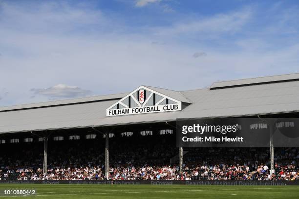 General view ahead of a Pre-Season Friendly between Fulham and Celta Vigo at Craven Cottage on August 4, 2018 in London, England.