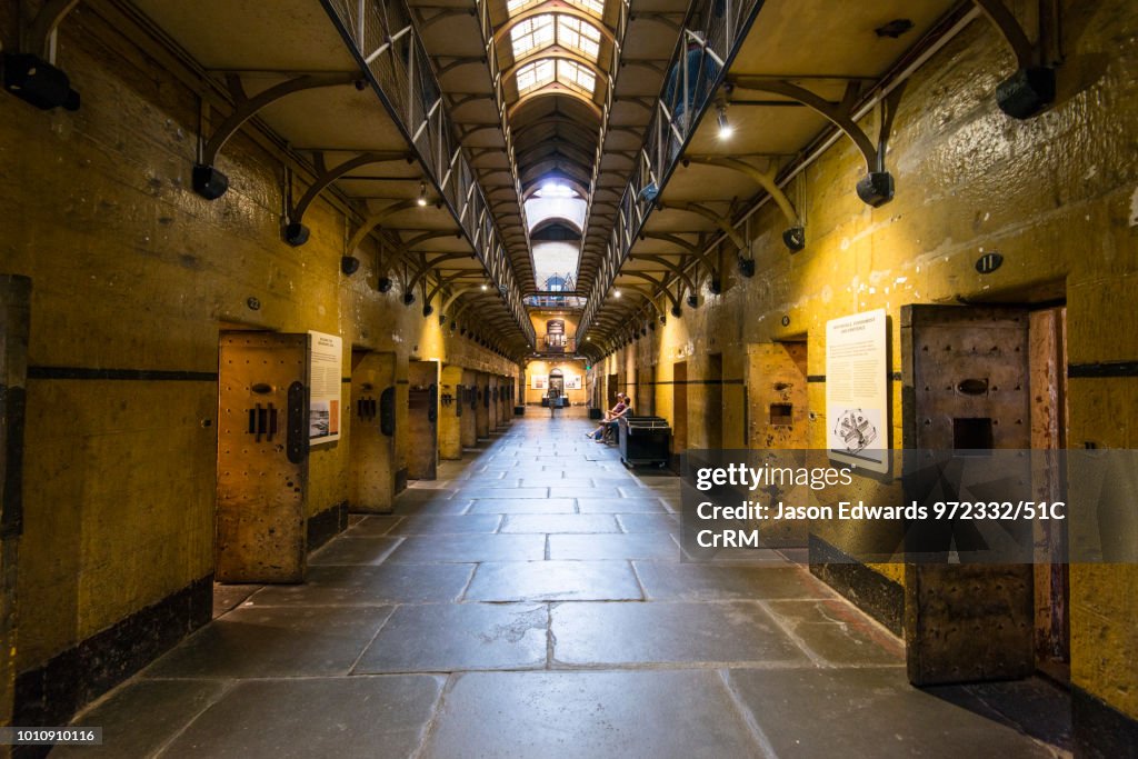 A prisoner cell block in a heritage jail now operating as a museum.