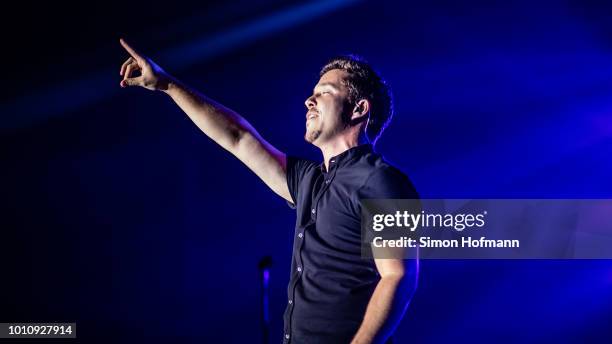 Nico Santos performs during the 'Musik@Park' Summer Party at Europapark on August 4, 2018 in Rust, Germany.