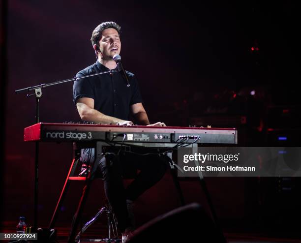 Nico Santos performs during the 'Musik@Park' Summer Party at Europapark on August 4, 2018 in Rust, Germany.